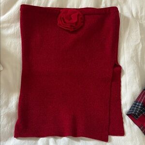 Red Sweater Tube Top